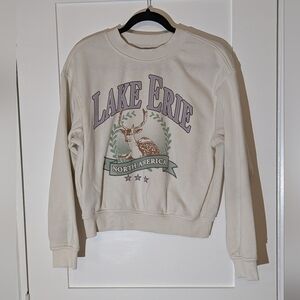 Lake Erie North America Deer Pullover Sweater